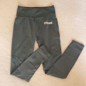 GYMSHARK green seamless leggings